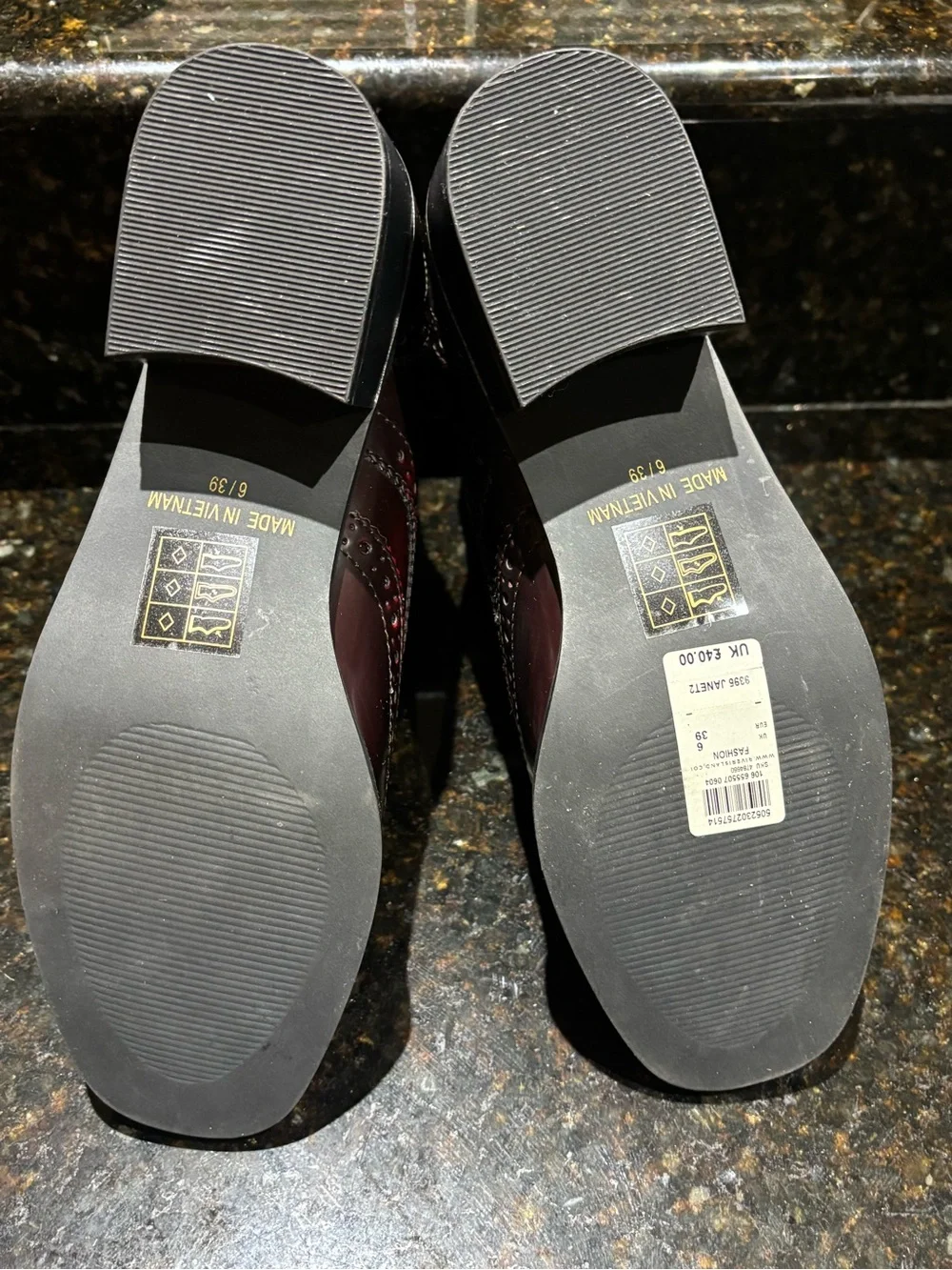 Women’s Burgundy Brogue Chelsea Boots